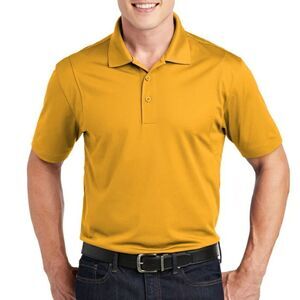 Take 50% OFF- Wedge Performance Short Sleeve Polo Shirt-Gold, Size-L